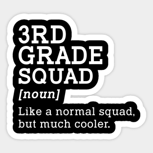 3rd Grade Squad Back to School Gift Teacher Third Grade Team Sticker